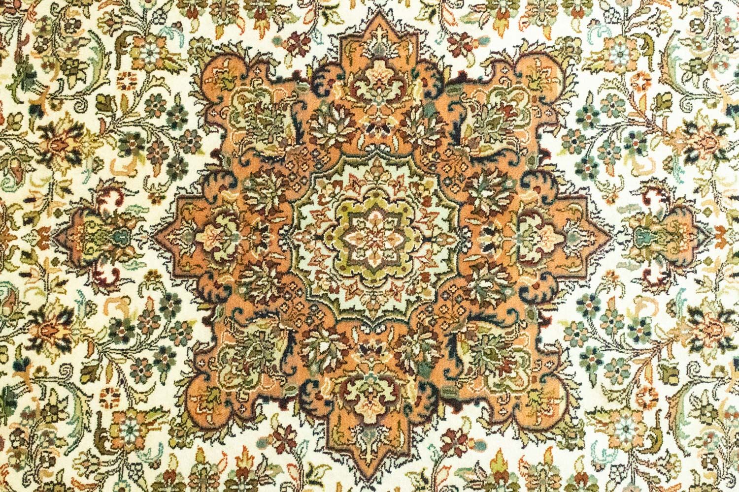 Silketæppe - Kashmir Silk - 308 x 217 cm - beige