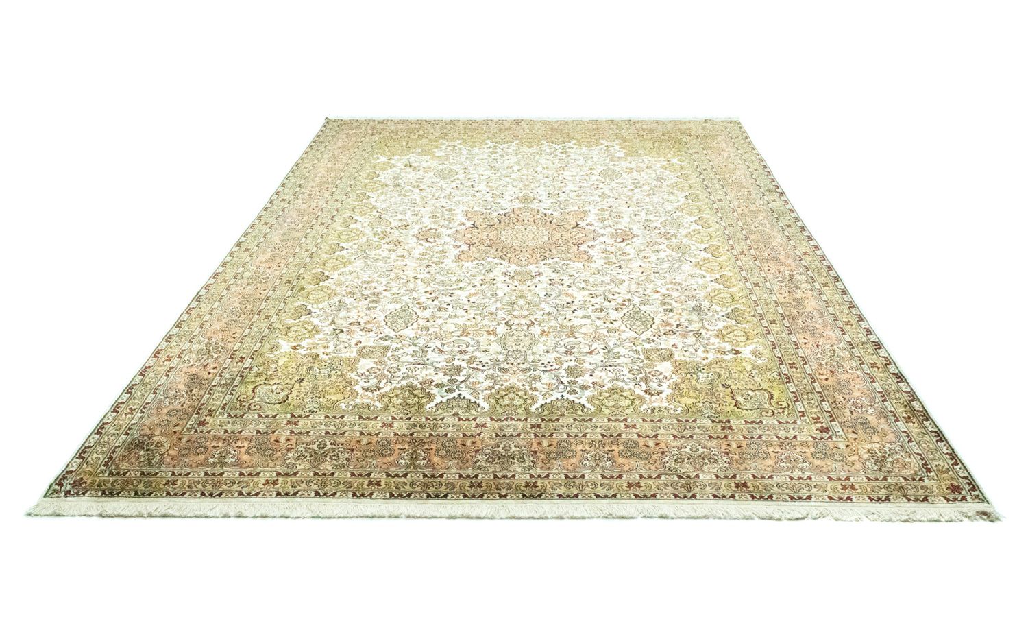 Silketæppe - Kashmir Silk - 308 x 217 cm - beige