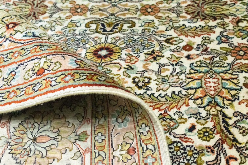 Silketæppe - Kashmir Silk - 274 x 184 cm - beige