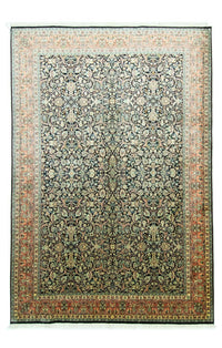 Silketæppe - Kashmir Silk - 315 x 214 cm - blå