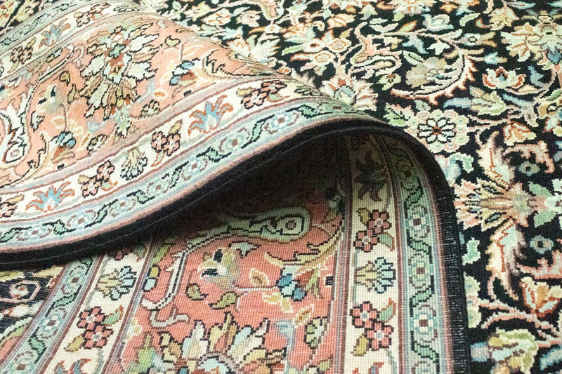 Silketæppe - Kashmir Silk - 315 x 214 cm - blå