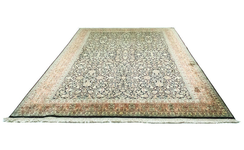 Silketæppe - Kashmir Silk - 315 x 214 cm - blå