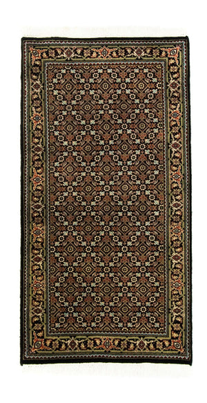 Persisk tæppe - Bijar - 135 x 69 cm - sort