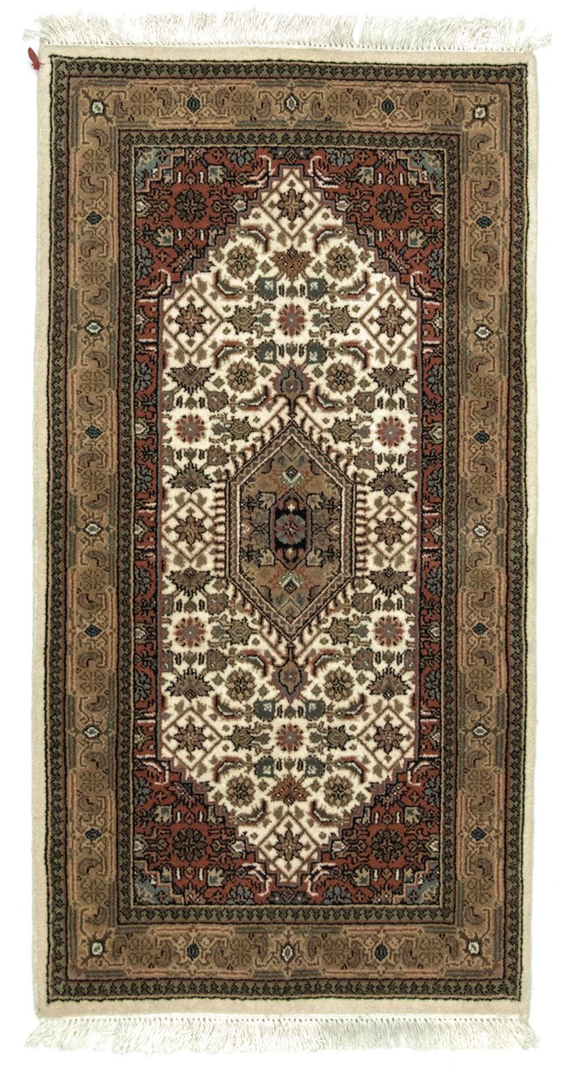 Persisk tæppe - Bijar - 141 x 74 cm - beige