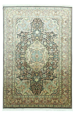 Silketæppe - Kashmir Silk - 311 x 213 cm - blå