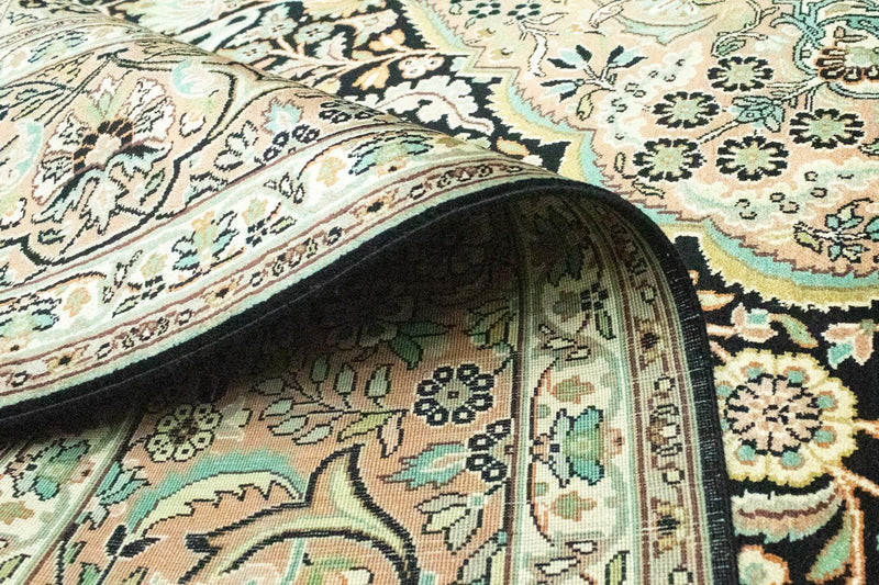 Silketæppe - Kashmir Silk - 311 x 213 cm - blå