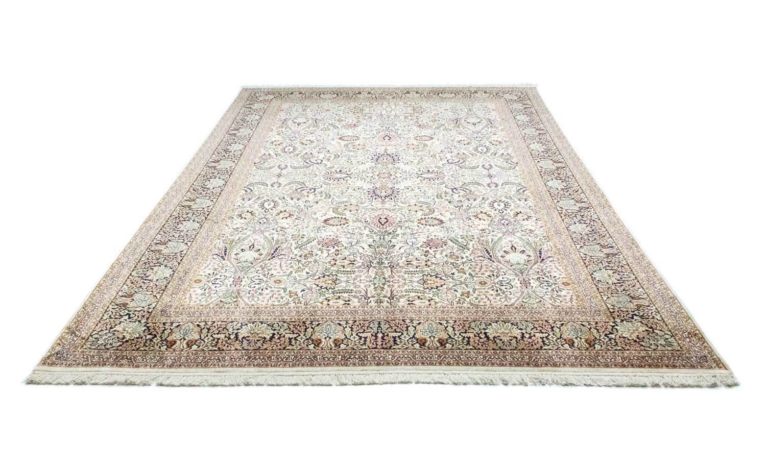 Silketæppe - Kashmir Silk - 316 x 211 cm - beige