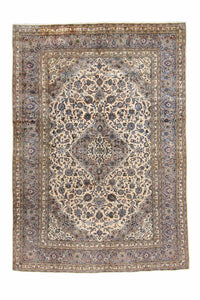 Persisk tæppe - Keshan - 341 x 237 cm - beige
