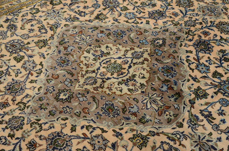 Persisk tæppe - Keshan - 341 x 237 cm - beige