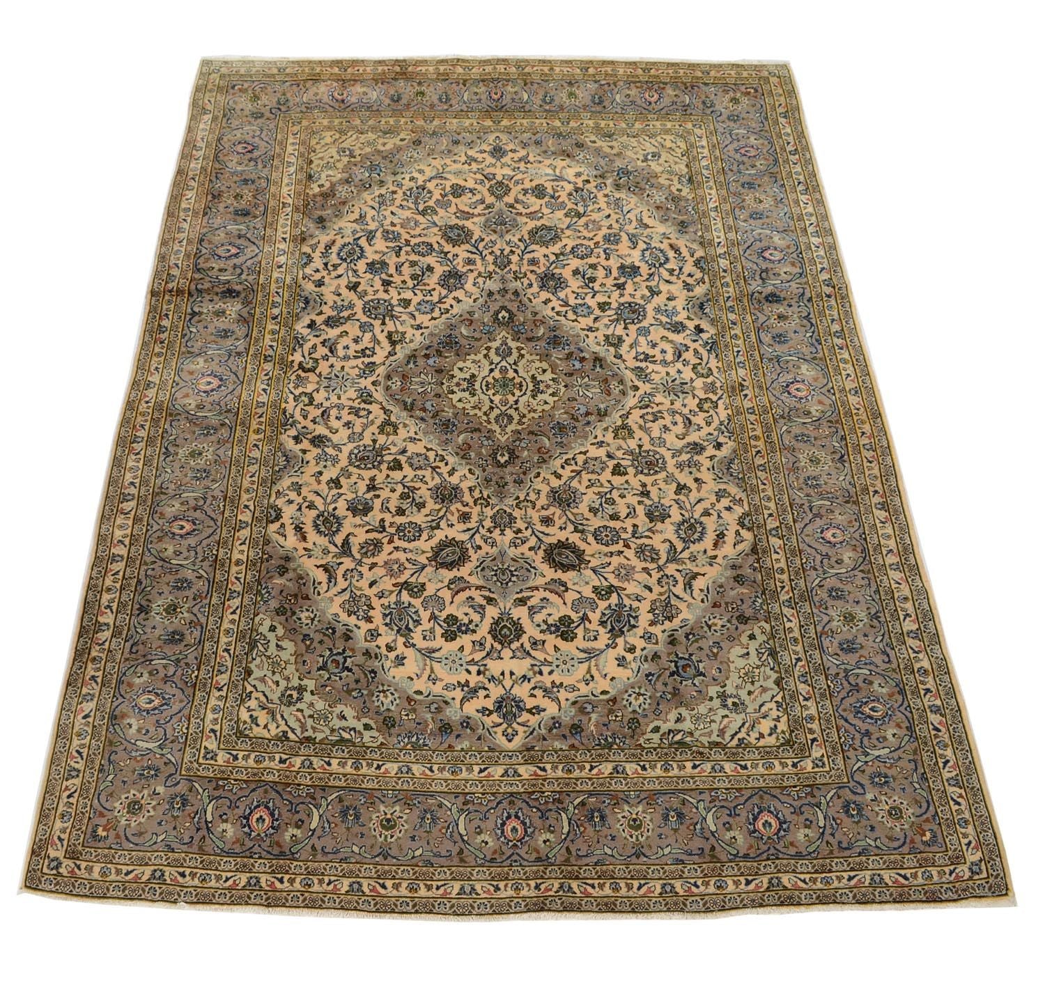 Persisk tæppe - Keshan - 341 x 237 cm - beige