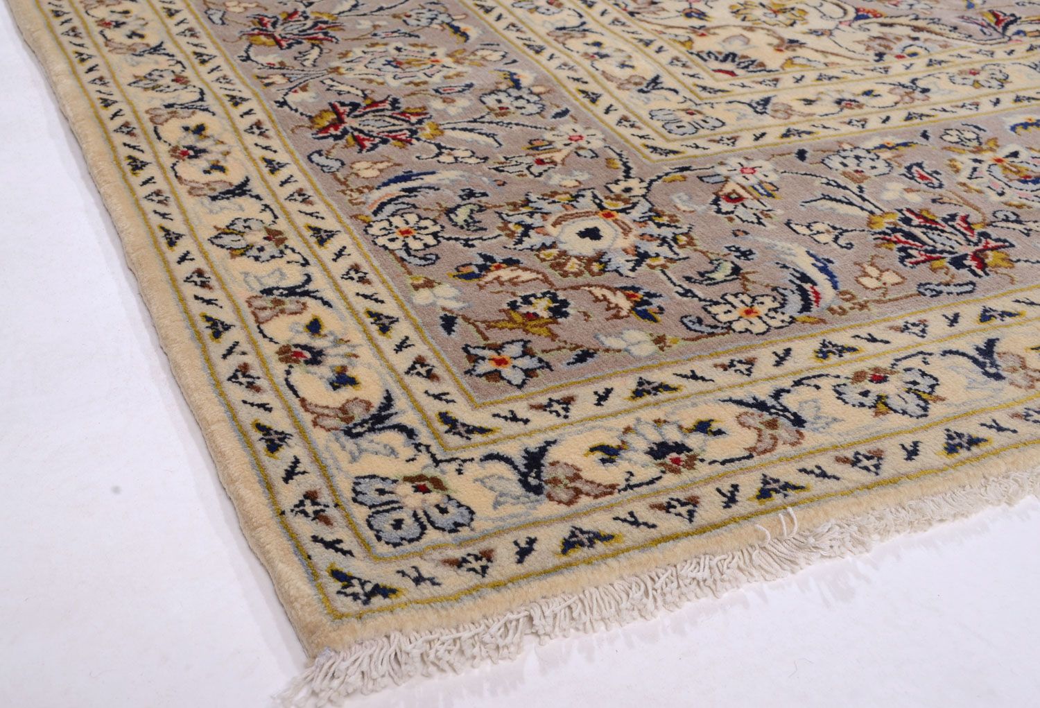 Persisk tæppe - Keshan - 351 x 253 cm - beige