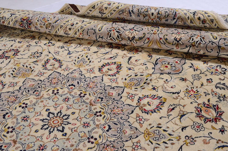 Persisk tæppe - Keshan - 351 x 253 cm - beige