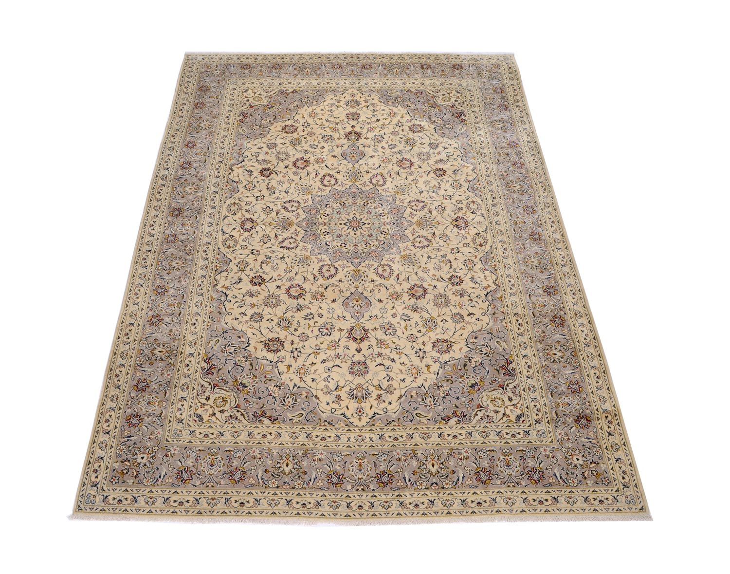 Persisk tæppe - Keshan - 351 x 253 cm - beige