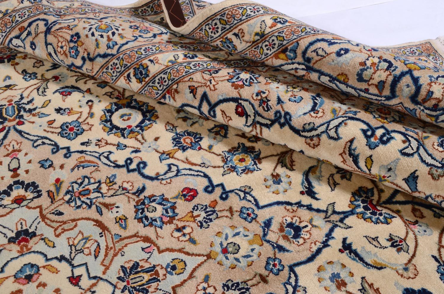 Persisk tæppe - Keshan - 379 x 241 cm - beige