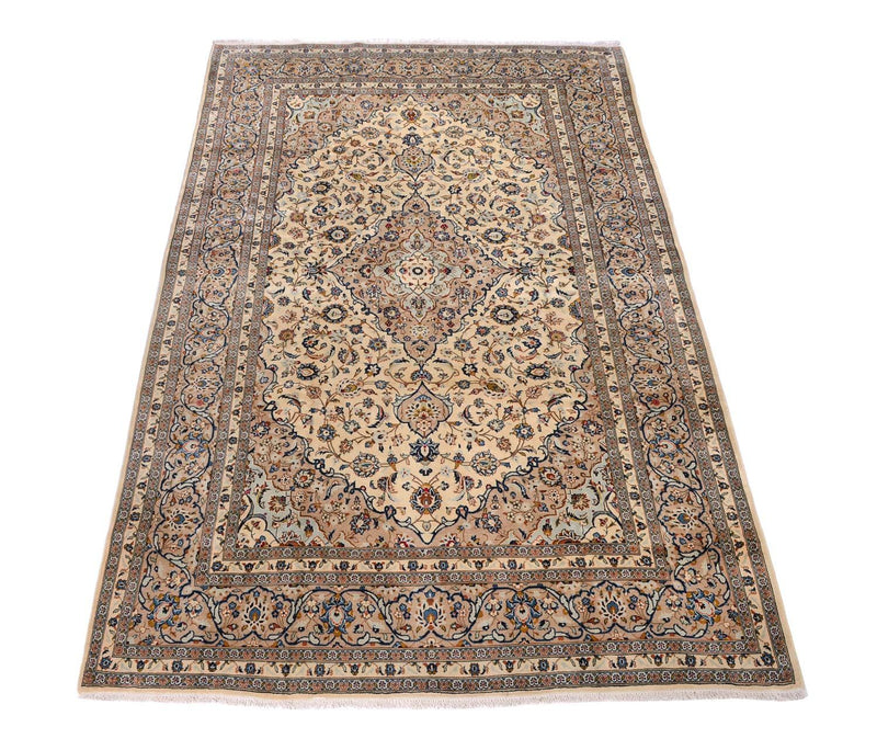 Persisk tæppe - Keshan - 379 x 241 cm - beige