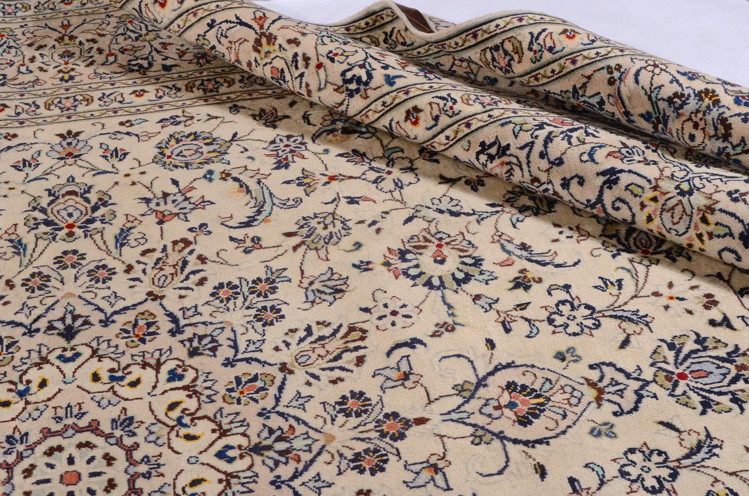 Persisk tæppe - Keshan - 338 x 240 cm - beige