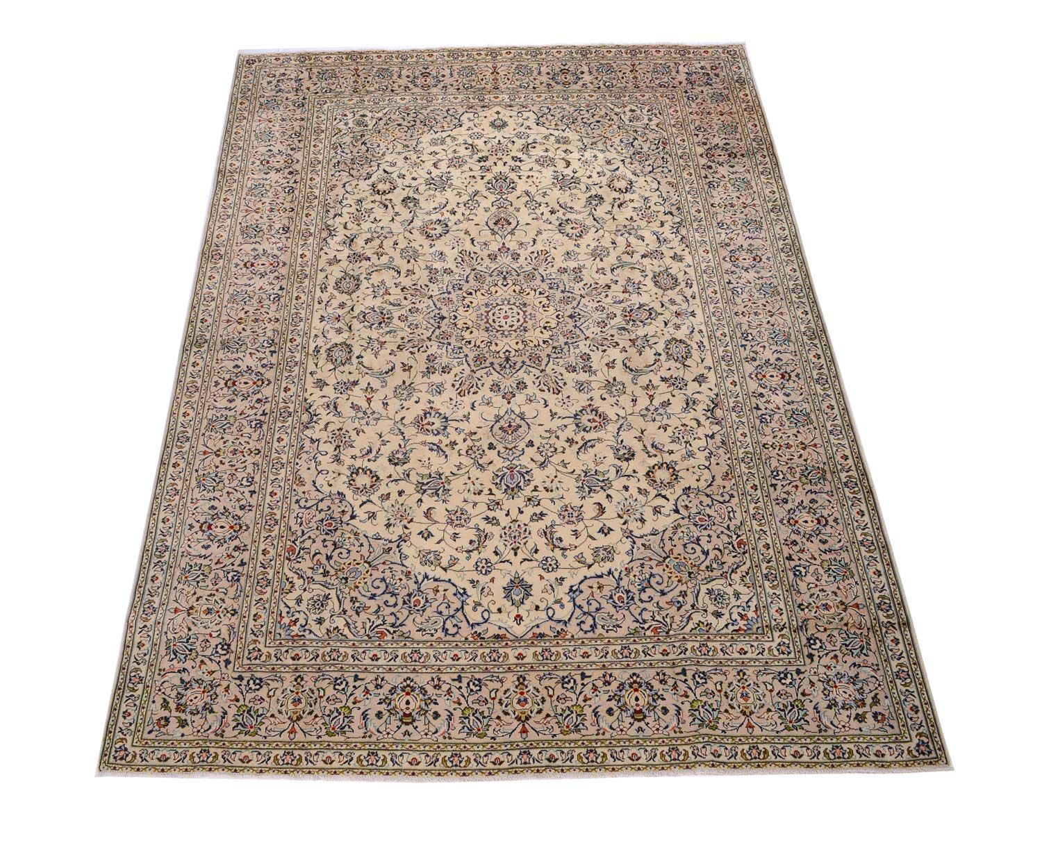 Persisk tæppe - Keshan - 338 x 240 cm - beige