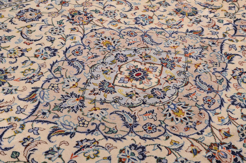 Persisk tæppe - Keshan - 362 x 252 cm - beige