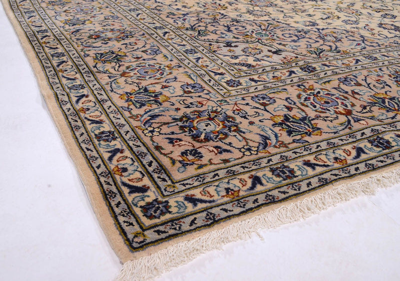 Persisk tæppe - Keshan - 362 x 252 cm - beige