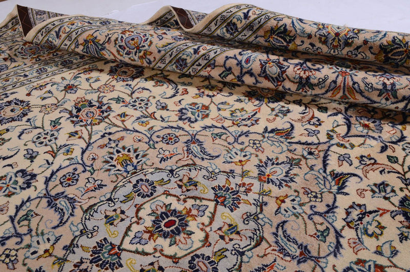 Persisk tæppe - Keshan - 362 x 252 cm - beige