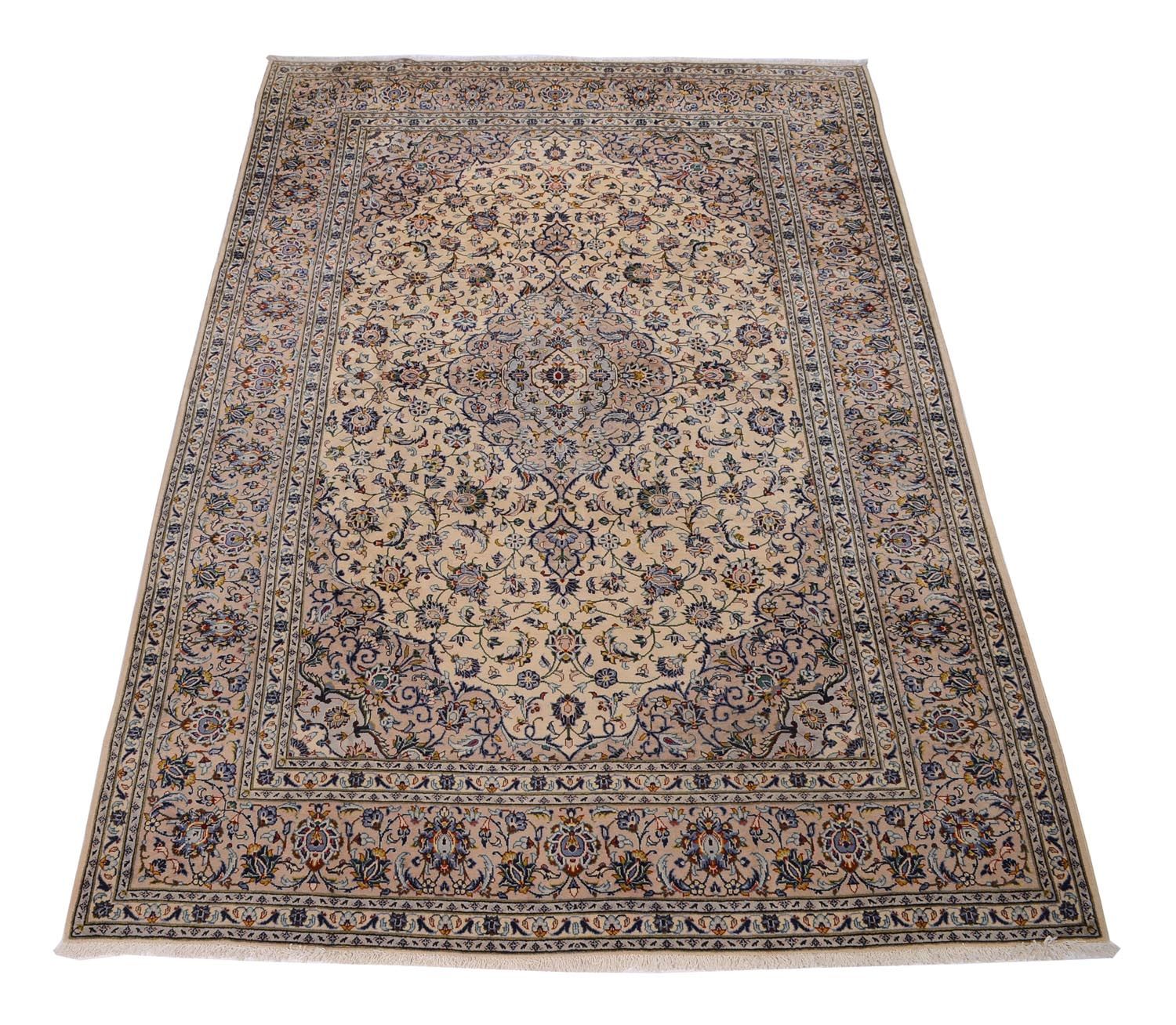 Persisk tæppe - Keshan - 362 x 252 cm - beige