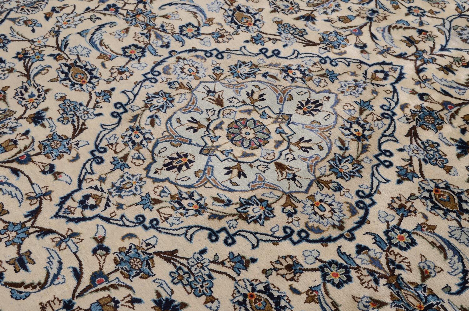 Persisk tæppe - Keshan - 349 x 248 cm - beige