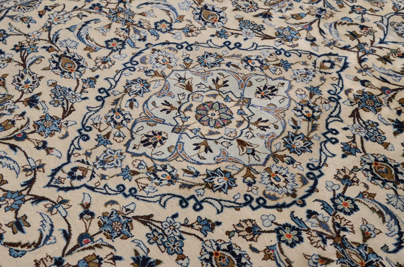 Persisk tæppe - Keshan - 349 x 248 cm - beige