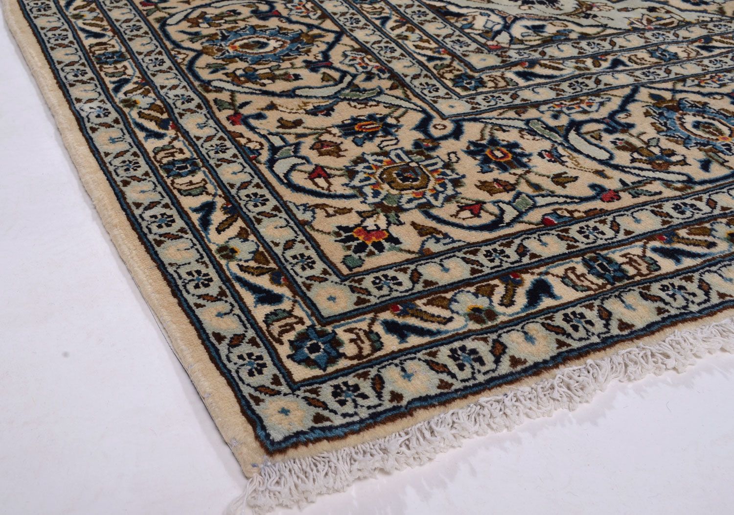 Persisk tæppe - Keshan - 349 x 248 cm - beige