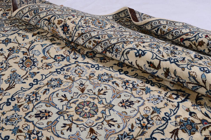 Persisk tæppe - Keshan - 349 x 248 cm - beige