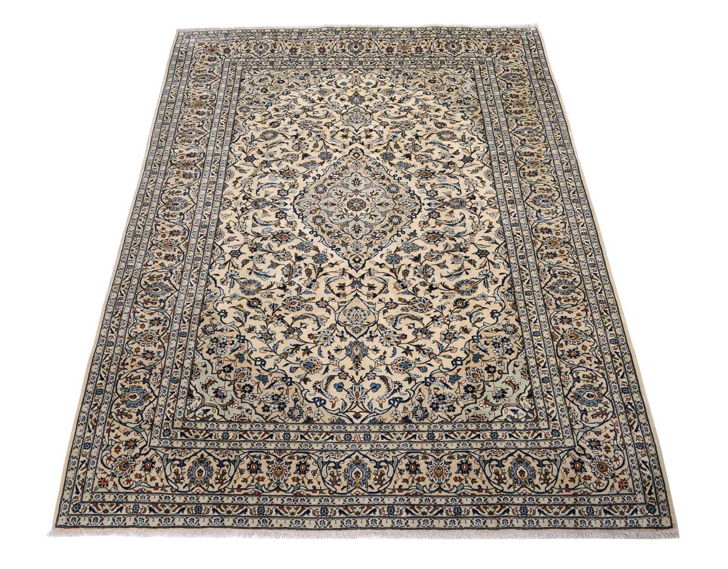 Persisk tæppe - Keshan - 349 x 248 cm - beige