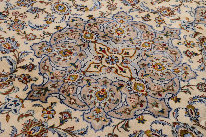 Persisk tæppe - Keshan - 342 x 243 cm - beige