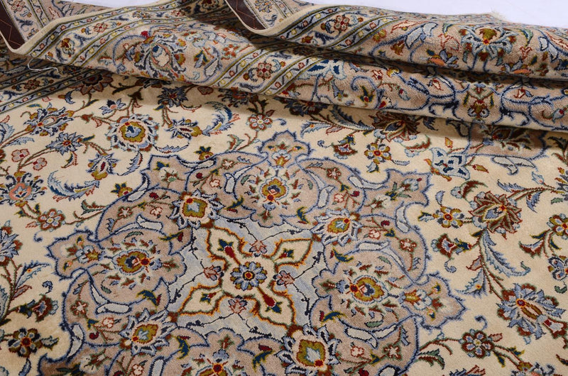 Persisk tæppe - Keshan - 342 x 243 cm - beige