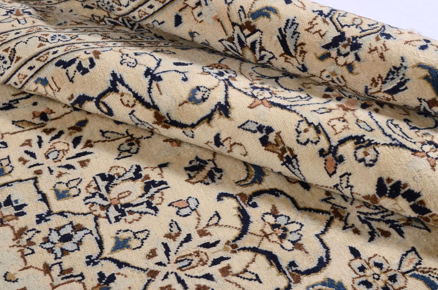 Persisk tæppe - Keshan - 343 x 242 cm - beige