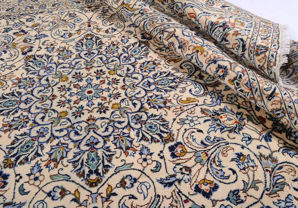 Persisk tæppe - Keshan - 323 x 231 cm - beige