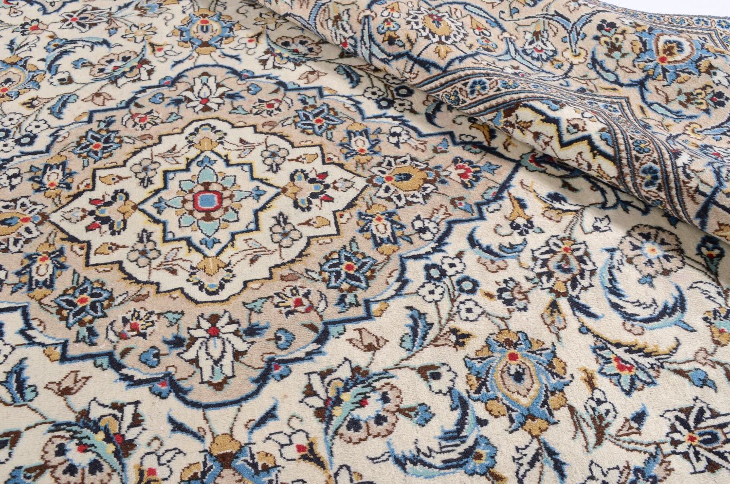Persisk tæppe - Keshan - 300 x 198 cm - beige
