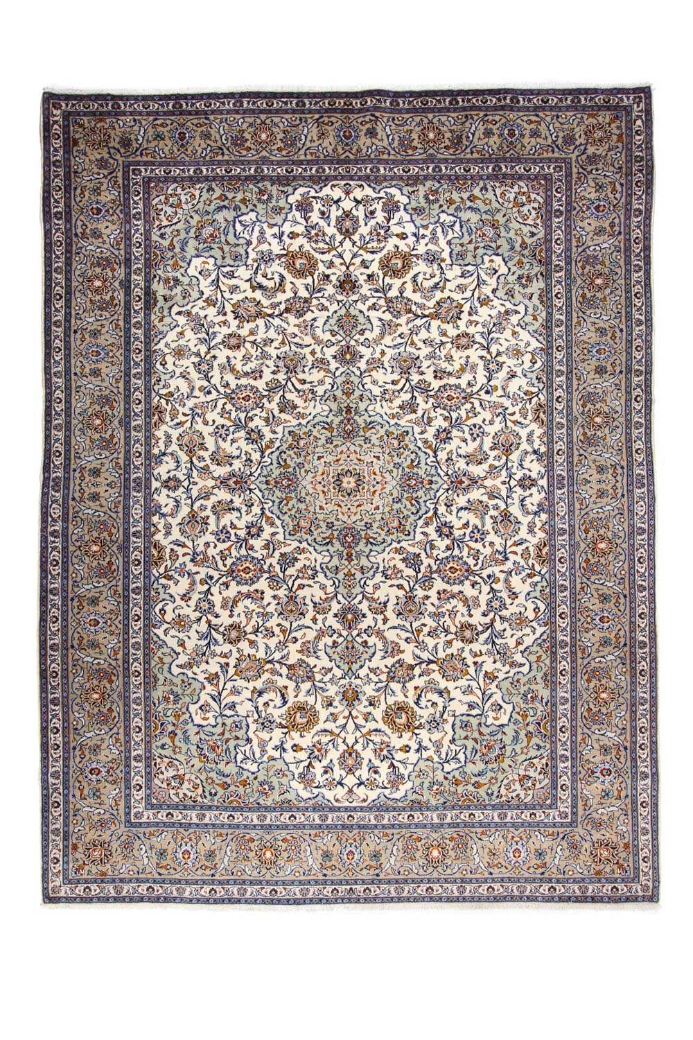 Persisk tæppe - Keshan - 398 x 300 cm - beige