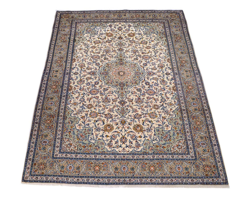 Persisk tæppe - Keshan - 398 x 300 cm - beige