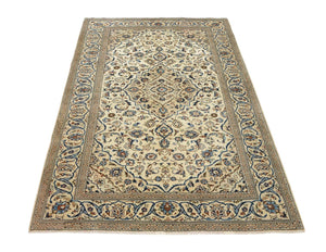 Persisk tæppe - Keshan - 302 x 194 cm - beige