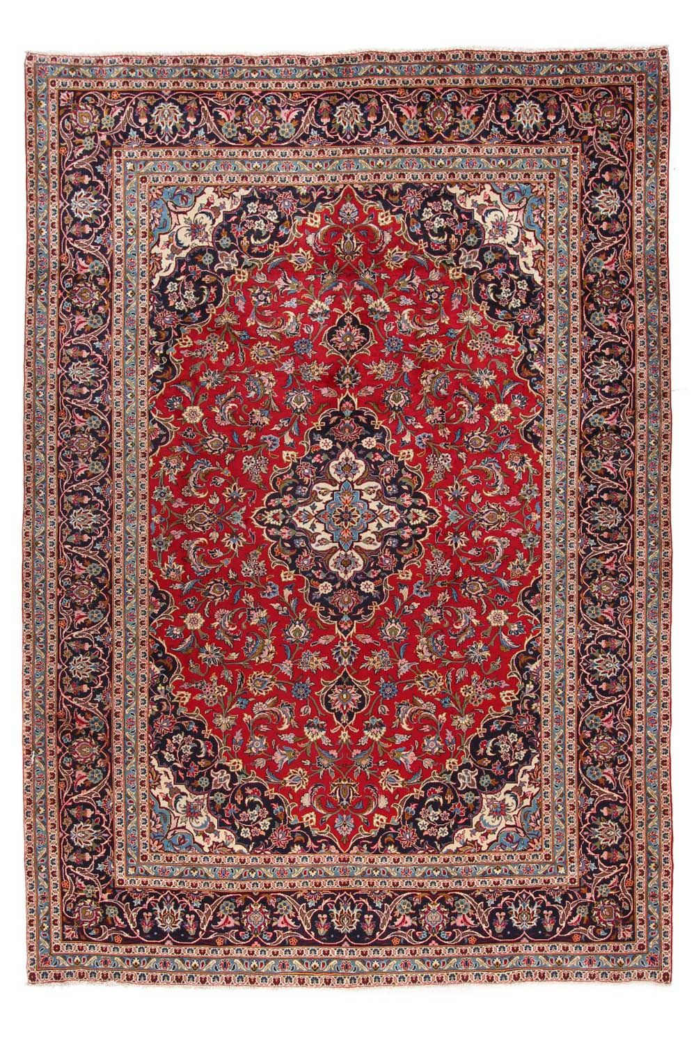 Persisk tæppe - Keshan - 352 x 245 cm - rød