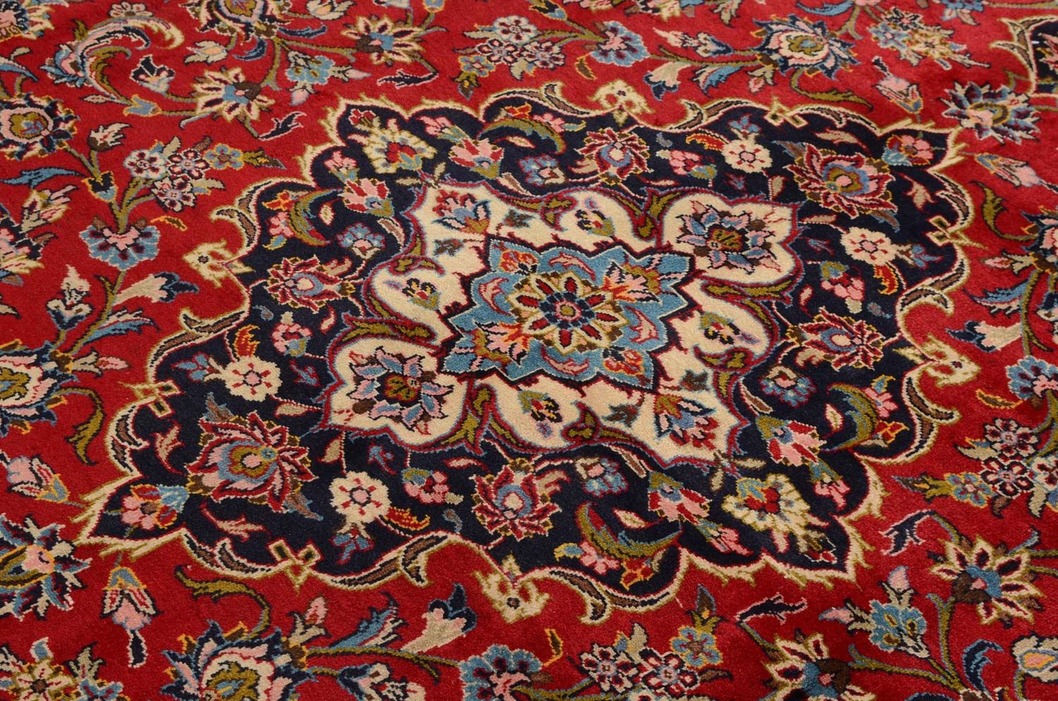 Persisk tæppe - Keshan - 352 x 245 cm - rød
