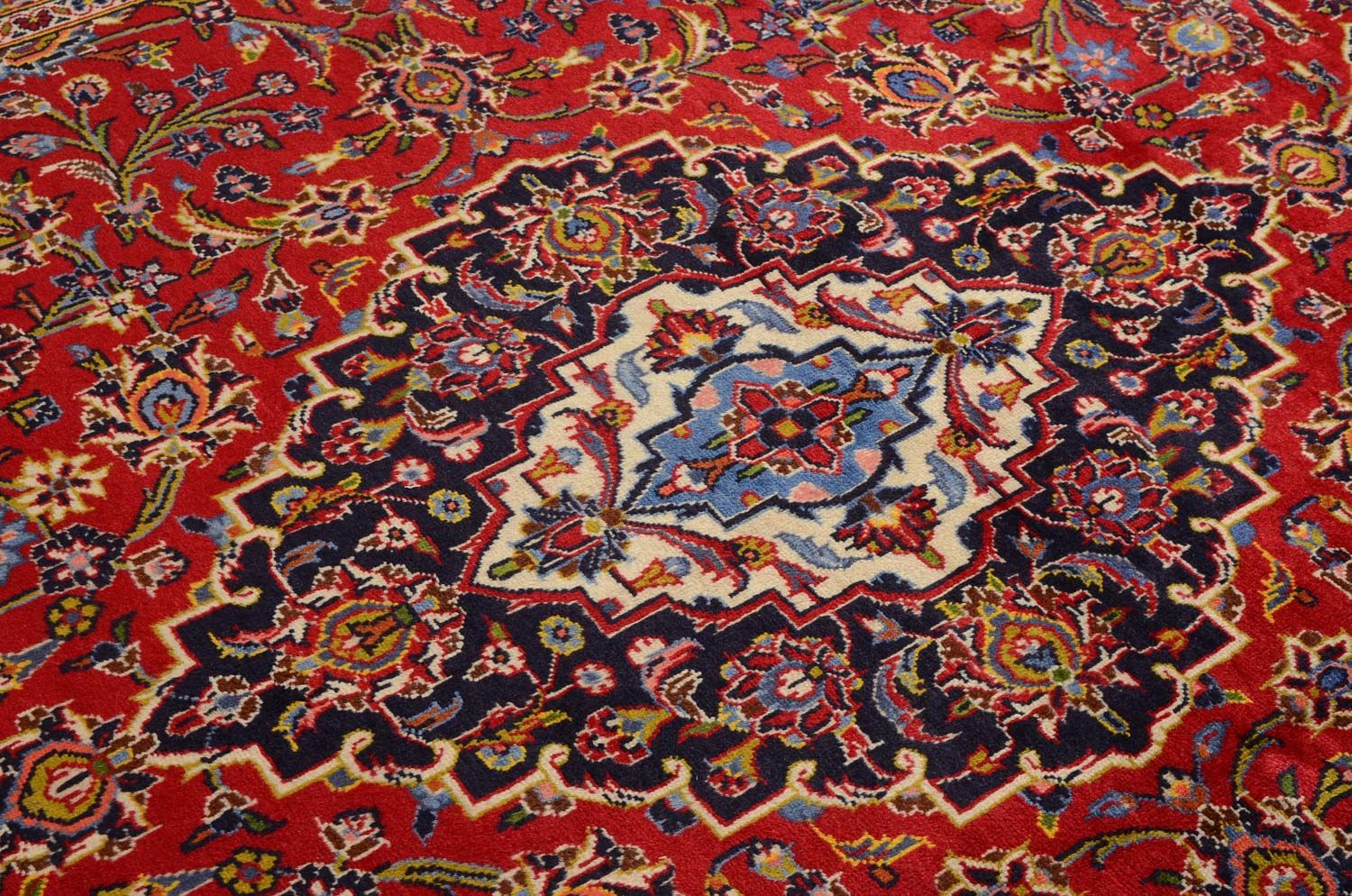 Persisk tæppe - Keshan - 360 x 242 cm - rød