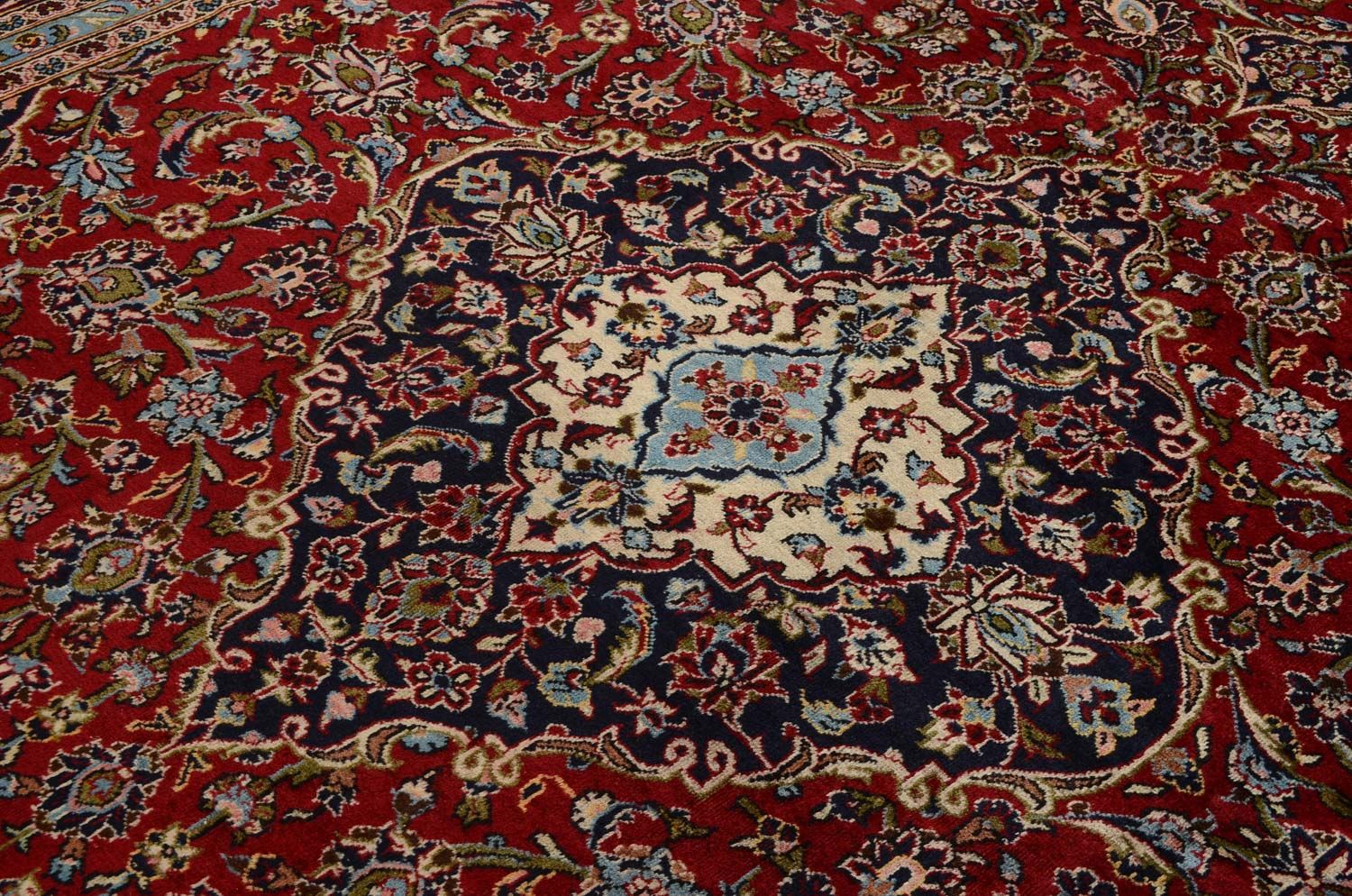 Persisk tæppe - Keshan - 357 x 246 cm - rød