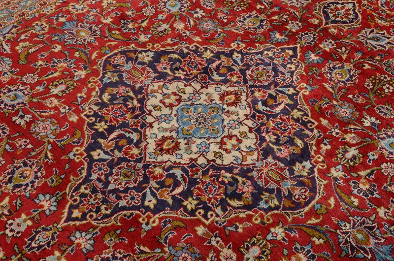 Persisk tæppe - Keshan - 366 x 244 cm - rød