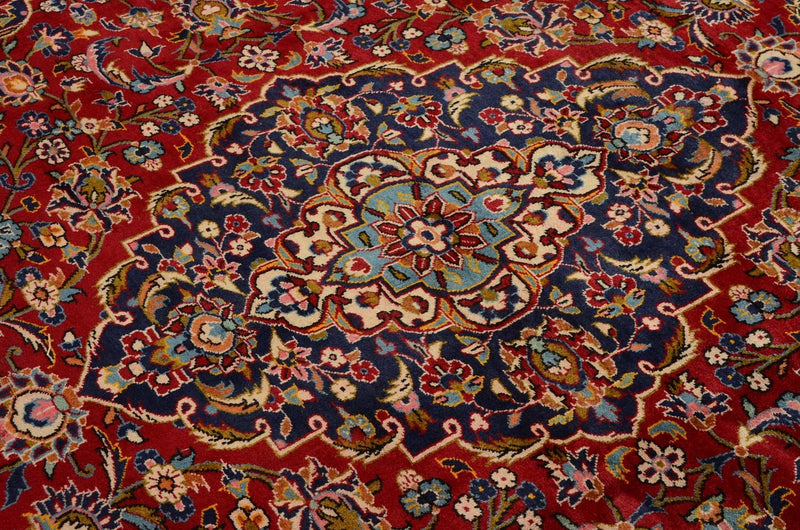 Persisk tæppe - Keshan - 358 x 240 cm - rød