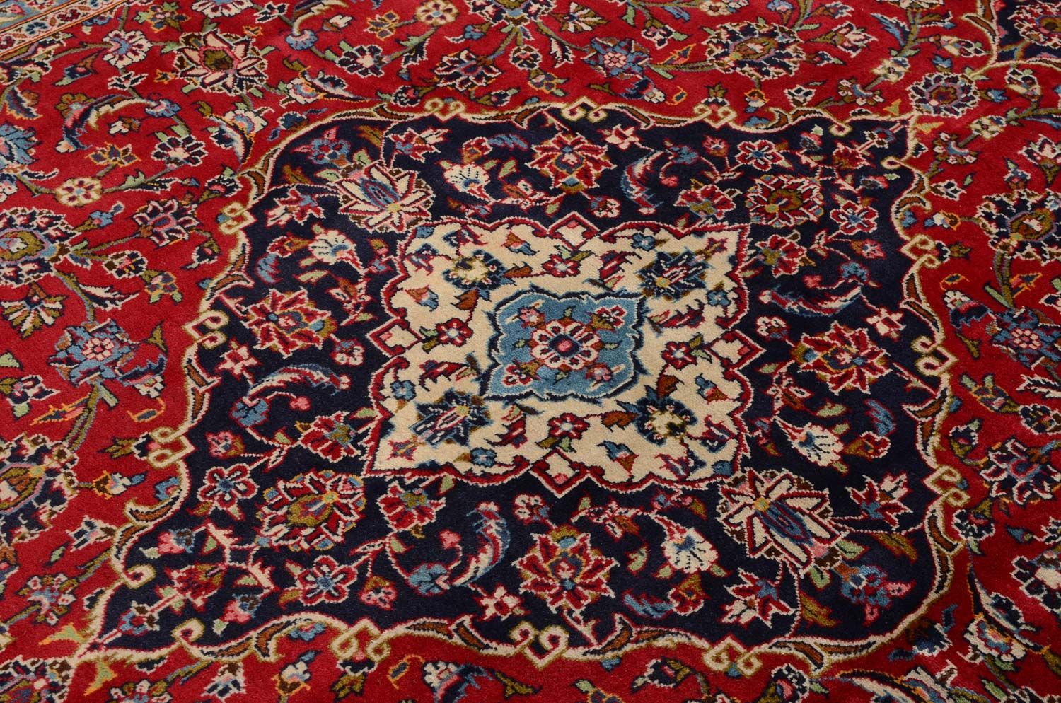 Persisk tæppe - Keshan - 345 x 237 cm - rød
