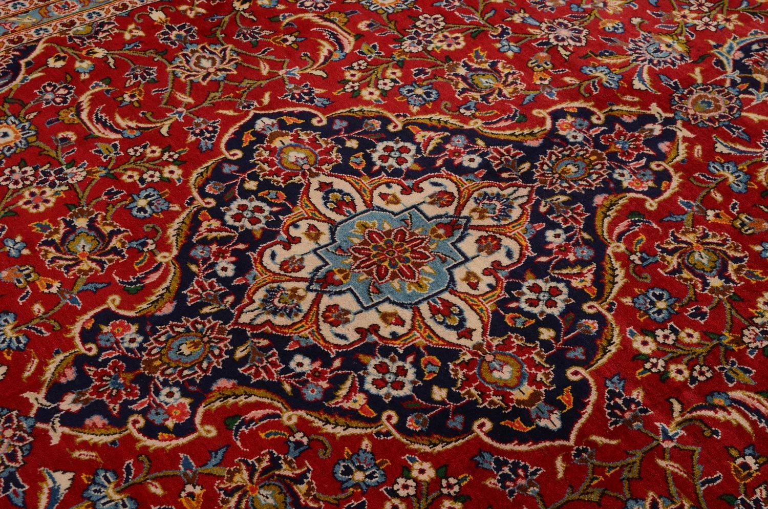 Persisk tæppe - Keshan - 380 x 254 cm - rød