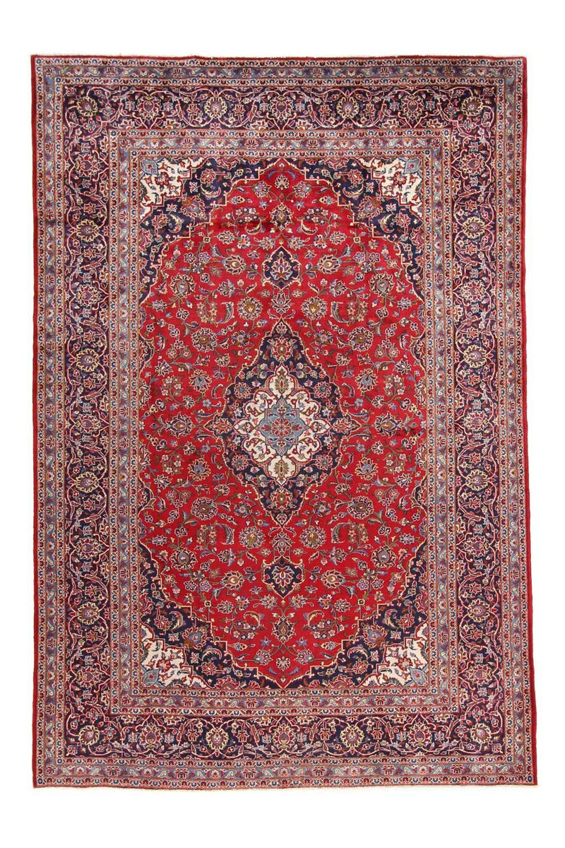 Persisk tæppe - Keshan - 349 x 239 cm - rød