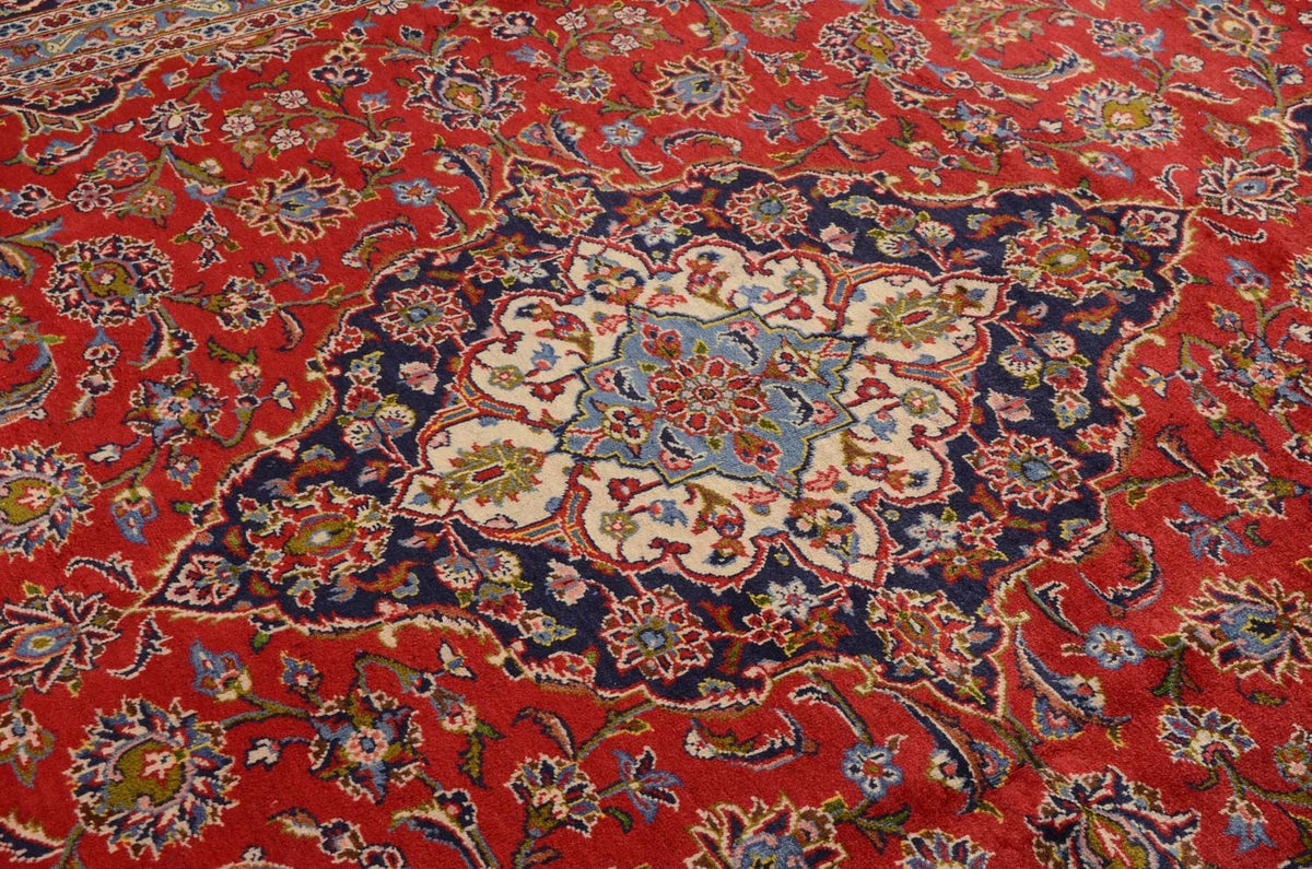 Persisk tæppe - Keshan - 349 x 239 cm - rød