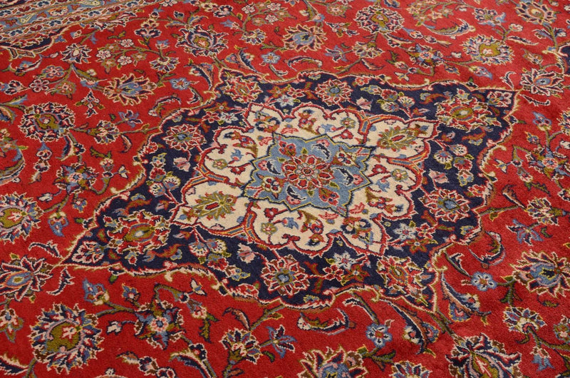 Persisk tæppe - Keshan - 349 x 239 cm - rød