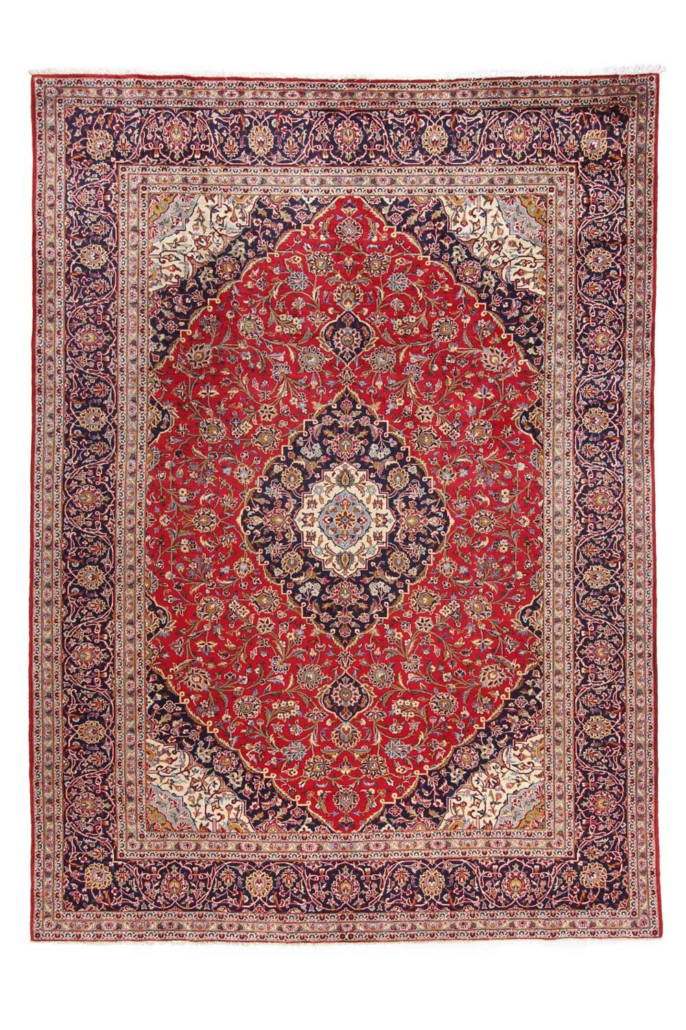 Persisk tæppe - Keshan - 345 x 254 cm - rød